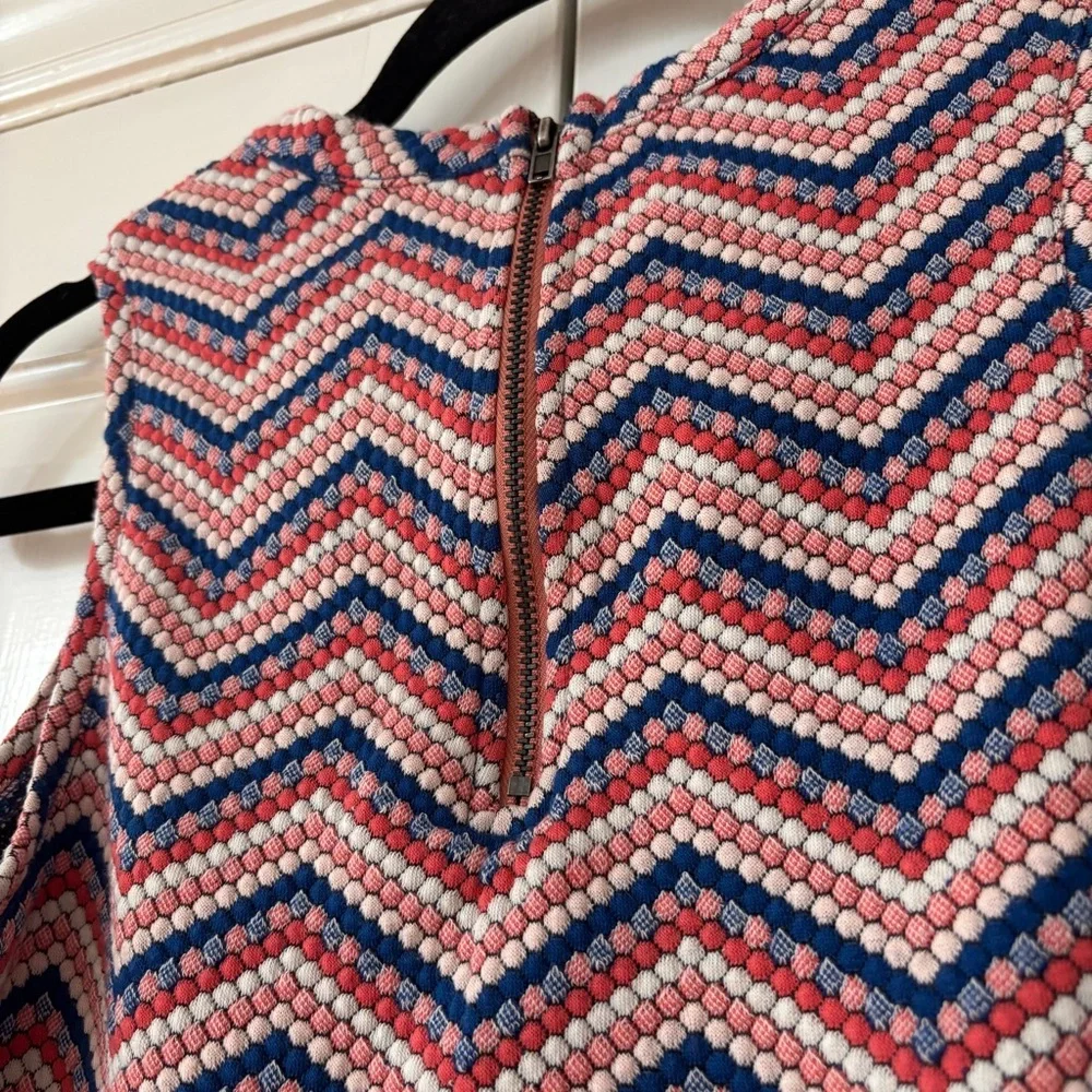 Anthropologie Postmark 9-H15 StCL Zig Zag Top Pink Chevron Dot Womens Size Small - Picture 10 of 12